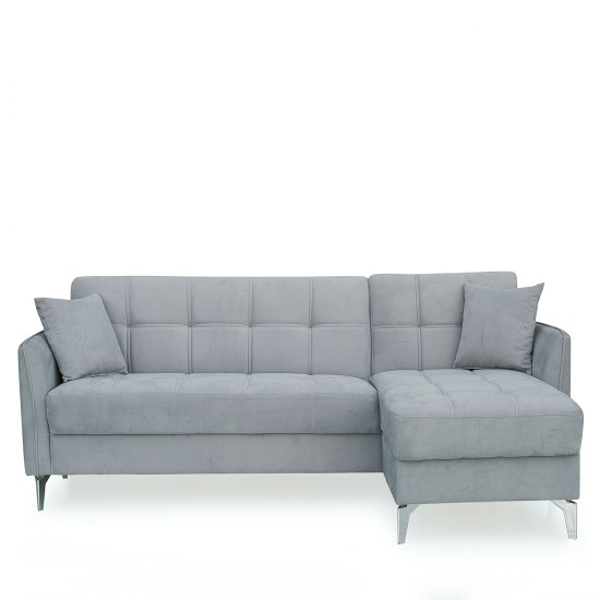 Καναπές Γωνιακός JOAQUIN Γκρι 230x84x89cm Καναπές Γωνιακός JOAQUIN Γκρι 230x84x89cm