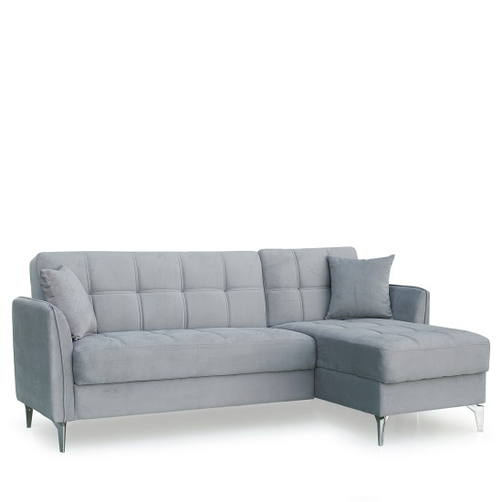 Καναπές Γωνιακός JOAQUIN Γκρι 230x84x89cm Καναπές Γωνιακός JOAQUIN Γκρι 230x84x89cm