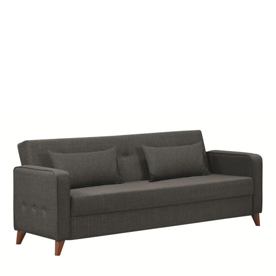 Καναπές Κρεβάτι Τριθέσιος GABRIEL 3S Γκρι 216x79x81cm Καναπές Κρεβάτι Τριθέσιος GABRIEL 3S Γκρι 216x79x81cm