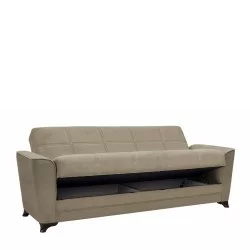 Καναπές Κρεβάτι Τριθέσιος  JULIAN 3S Ανοιχτό Καφέ 232x85x90cm