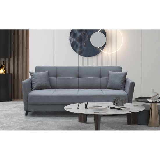Καναπές Κρεβάτι Τριθέσιος JAVIER 3S Γκρι 210x84x86cm Καναπές Κρεβάτι Τριθέσιος JAVIER 3S Γκρι 210x84x86cm
