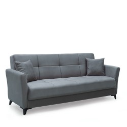 Καναπές Κρεβάτι Τριθέσιος  JAVIER 3S Γκρι 210x84x86cm