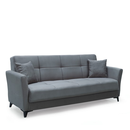 Καναπές Κρεβάτι Τριθέσιος JAVIER 3S Γκρι 210x84x86cm Καναπές Κρεβάτι Τριθέσιος JAVIER 3S Γκρι 210x84x86cm