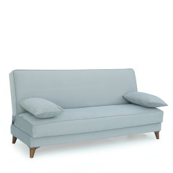 Καναπές Κρεβάτι Τριθέσιος  LEO Ανοιχτό Γκρι 190x84x86cm