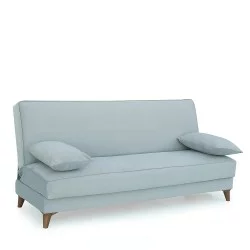 Καναπές Κρεβάτι Τριθέσιος  LEO Ανοιχτό Γκρι 190x84x86cm