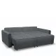 Καναπές Κρεβάτι Τριθέσιος  SHELBY Γκρι 215x110x90cm