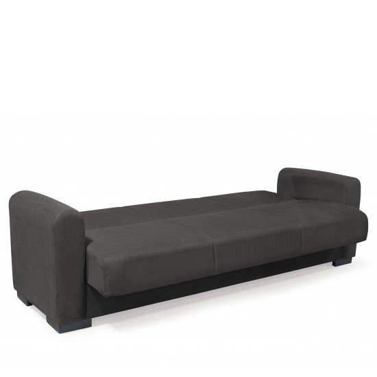 Καναπές Κρεβάτι Τριθέσιος HOMER Ανθρακί 226x78x78cm Καναπές Κρεβάτι Τριθέσιος HOMER Ανθρακί 226x78x78cm