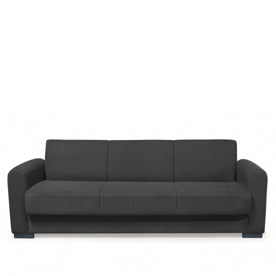 Καναπές Κρεβάτι Τριθέσιος HOMER Ανθρακί 226x78x78cm Καναπές Κρεβάτι Τριθέσιος HOMER Ανθρακί 226x78x78cm