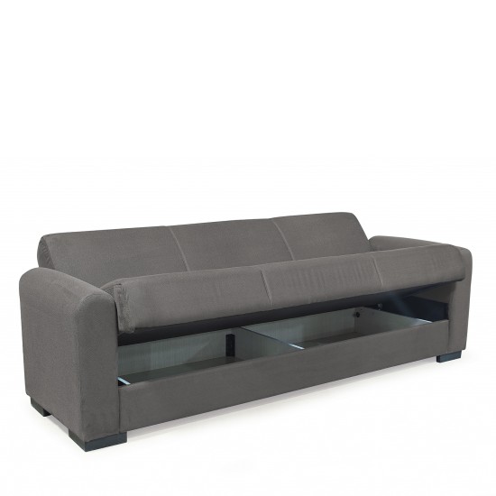Καναπές Κρεβάτι Τριθέσιος HOMER Γκρι 226x78x78cm Καναπές Κρεβάτι Τριθέσιος HOMER Γκρι 226x78x78cm