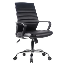 Καρέκλα Γραφείου  SANDY Μαύρο PU 57x60x96-106cm