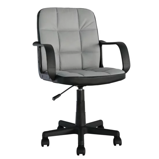 Καρέκλα Γραφείου ASPIS Γκρι/Μαύρο Ύφασμα/PVC 56x57x85-97cm Καρέκλα Γραφείου ASPIS Γκρι/Μαύρο Ύφασμα/PVC 56x57x85-97cm
