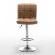 Σκαμπό Bar DIN Με Πλάτη Πτυσσόμενο Cappuccino PVC/Μέταλλο 44x50x92-113cm Σκαμπό Bar DIN Με Πλάτη Πτυσσόμενο Cappuccino PVC/Μέταλλο 44x50x92-113cm