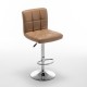 Σκαμπό Bar DIN Με Πλάτη Πτυσσόμενο Cappuccino PVC/Μέταλλο 44x50x92-113cm Σκαμπό Bar DIN Με Πλάτη Πτυσσόμενο Cappuccino PVC/Μέταλλο 44x50x92-113cm