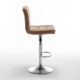 Σκαμπό Bar DIN Με Πλάτη Πτυσσόμενο Cappuccino PVC/Μέταλλο 44x50x92-113cm Σκαμπό Bar DIN Με Πλάτη Πτυσσόμενο Cappuccino PVC/Μέταλλο 44x50x92-113cm