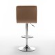 Σκαμπό Bar DIN Με Πλάτη Πτυσσόμενο Cappuccino PVC/Μέταλλο 44x50x92-113cm Σκαμπό Bar DIN Με Πλάτη Πτυσσόμενο Cappuccino PVC/Μέταλλο 44x50x92-113cm