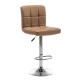 Σκαμπό Bar DIN Με Πλάτη Πτυσσόμενο Cappuccino PVC/Μέταλλο 44x50x92-113cm Σκαμπό Bar DIN Με Πλάτη Πτυσσόμενο Cappuccino PVC/Μέταλλο 44x50x92-113cm