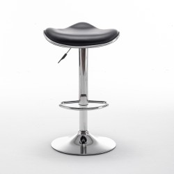 Σκαμπό Bar  MOD Πτυσσόμενο Μαύρο PU/Μέταλλο 44.5x43x65.5-83.5cm