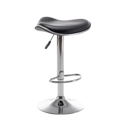 Σκαμπό Bar  MOD Πτυσσόμενο Μαύρο PU/Μέταλλο 44.5x43x65.5-83.5cm