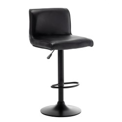 Σκαμπό Bar  ARMOR Με Πλάτη Πτυσσόμενο Μαύρο PU/Μέταλλο 45x48x86-107.5cm Σκαμπό Bar  ARMOR Με Πλάτη Πτυσσόμενο Μαύρο PU/Μέταλλο 45x48x86-107.5cm