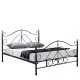 Κρεβάτι  EVELYN Μεταλλικό Semy Glossy Black 210x159x109cm (Στρώμα 150x200cm)