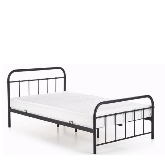 Κρεβάτι ArteLibre LIBERTY Μεταλλικό Sandy Black 209x124x93cm (Στρώμα 120x200cm) - ART-14250012