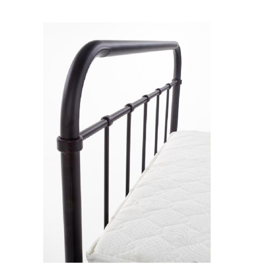 Κρεβάτι  LIBERTY Μεταλλικό Sandy Black 209x124x93cm (Στρώμα 120x200cm)