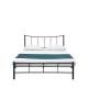 Κρεβάτι Ημίδιπλο ArteLibre ROSE Μαύρο Μέταλλο 208x129x100cm (Στρώμα 120x200cm) - ART-14250018
