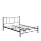 Κρεβάτι Ημίδιπλο  ROSE Μαύρο Μέταλλο 208x129x100cm (Στρώμα 120x200cm)