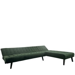 Καναπές Κρεβάτι Γωνιακός  MAGUS Πράσινο Ύφασμα 254x77/163x74cm