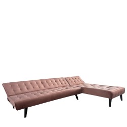 Καναπές Κρεβάτι Γωνιακός  MAGUS Σάπιο Μήλο Ύφασμα 254x77/163x74cm