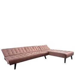 Καναπές Κρεβάτι Γωνιακός  MAGUS Σάπιο Μήλο Ύφασμα 254x77/163x74cm