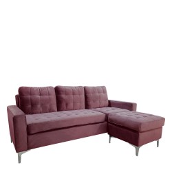 Καναπές Γωνιακός  BLAZE Αναστρέψιμος Σάπιο Μήλο Ύφασμα 190x128x82cm