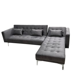 Καναπές Κρεβάτι Γωνιακός  ARION Γκρι Ύφασμα 244x162x84cm