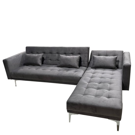 Καναπές Κρεβάτι Γωνιακός ARION Γκρι Ύφασμα 244x162x84cm Καναπές Κρεβάτι Γωνιακός ARION Γκρι Ύφασμα 244x162x84cm