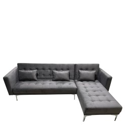 Καναπές Κρεβάτι Γωνιακός  ARION Γκρι Ύφασμα 244x162x84cm