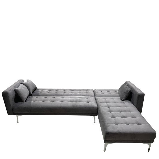 Καναπές Κρεβάτι Γωνιακός ARION Γκρι Ύφασμα 244x162x84cm Καναπές Κρεβάτι Γωνιακός ARION Γκρι Ύφασμα 244x162x84cm