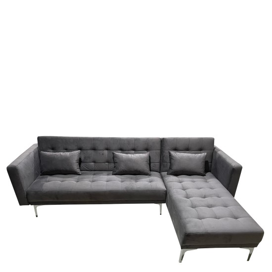 Καναπές Κρεβάτι Γωνιακός ARION Γκρι Ύφασμα 244x162x84cm Καναπές Κρεβάτι Γωνιακός ARION Γκρι Ύφασμα 244x162x84cm