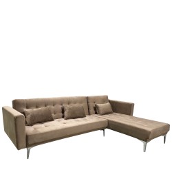 Καναπές Κρεβάτι Γωνιακός  ARION Καφέ Ύφασμα 244x162x84cm