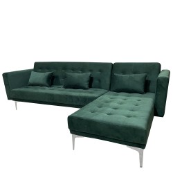 Καναπές Κρεβάτι Γωνιακός  ARION Πράσινο Ύφασμα 244x162x84cm