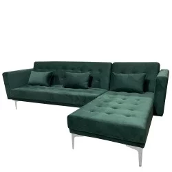 Καναπές Κρεβάτι Γωνιακός  ARION Πράσινο Ύφασμα 244x162x84cm