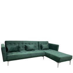 Καναπές Κρεβάτι Γωνιακός  ARION Πράσινο Ύφασμα 244x162x84cm
