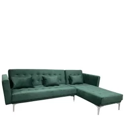 Καναπές Κρεβάτι Γωνιακός  ARION Πράσινο Ύφασμα 244x162x84cm