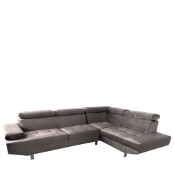 Καναπές Γωνιακός  OZMA Γκρι Ύφασμα 254x160x70cm