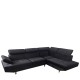 Καναπές Γωνιακός OZMA Μαύρο Ύφασμα 254x160x70cm Καναπές Γωνιακός OZMA Μαύρο Ύφασμα 254x160x70cm