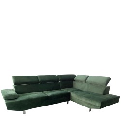 Καναπές Γωνιακός  OZMA Πράσινο Ύφασμα 254x160x70cm