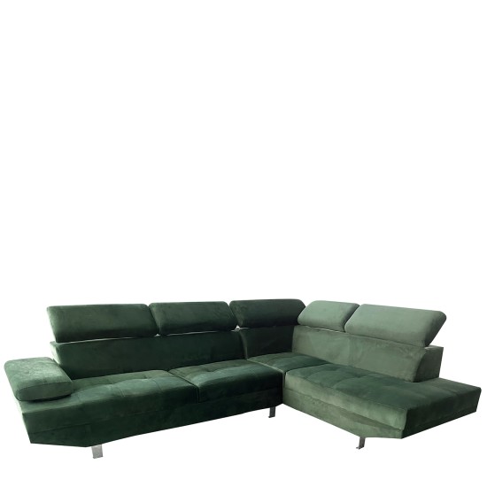 Καναπές Γωνιακός OZMA Πράσινο Ύφασμα 254x160x70cm Καναπές Γωνιακός OZMA Πράσινο Ύφασμα 254x160x70cm