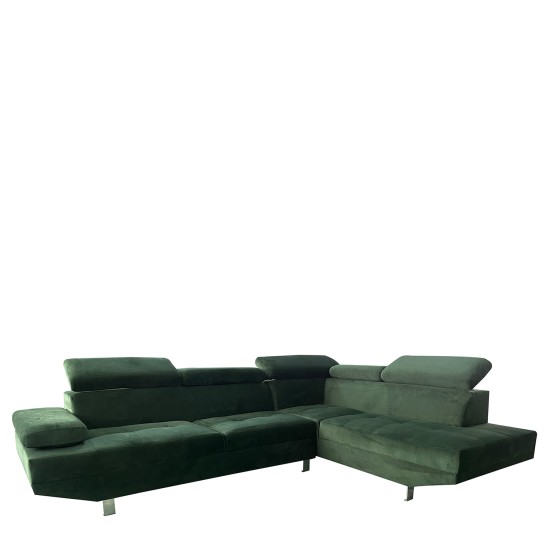 Καναπές Γωνιακός OZMA Πράσινο Ύφασμα 254x160x70cm Καναπές Γωνιακός OZMA Πράσινο Ύφασμα 254x160x70cm