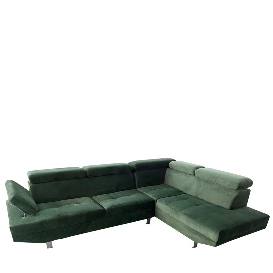 Καναπές Γωνιακός OZMA Πράσινο Ύφασμα 254x160x70cm Καναπές Γωνιακός OZMA Πράσινο Ύφασμα 254x160x70cm