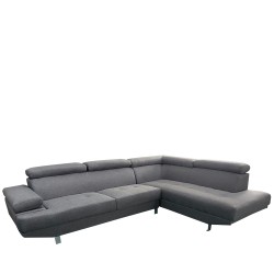 Καναπές Γωνιακός  MASAL Γκρι Ύφασμα 280x185x85cm