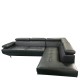 Καναπές Γωνιακός MASAL Μαύρο PU 280x185x85cm Καναπές Γωνιακός MASAL Μαύρο PU 280x185x85cm